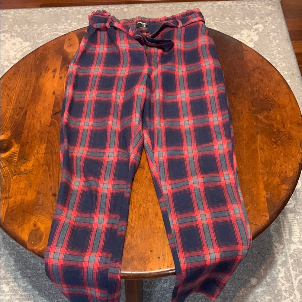 Plaid Women’s Pants - Red and Blue